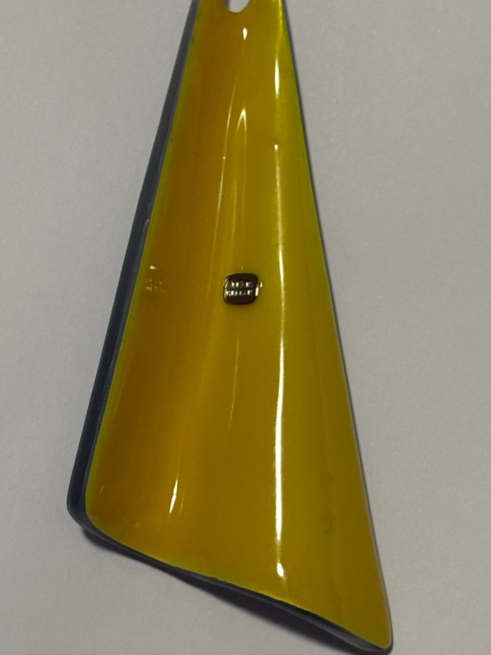 *FIRM PRICE* Alexis Bittar Wavy Lucite Pendant Blue Yellow - Picture 4 of 12
